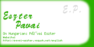 eszter pavai business card